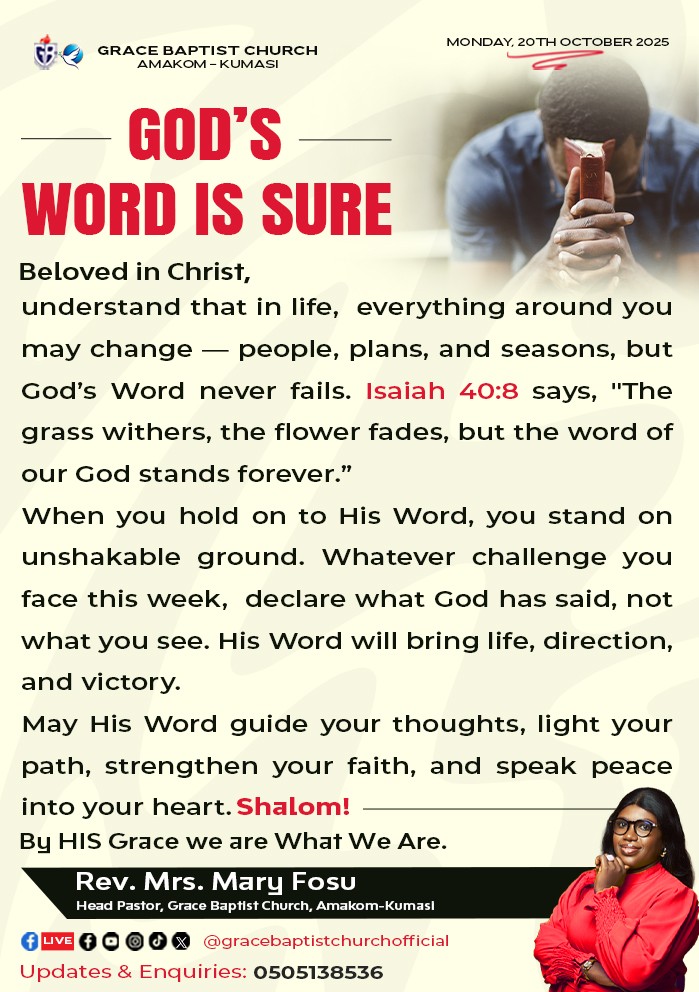 God's Word is sure